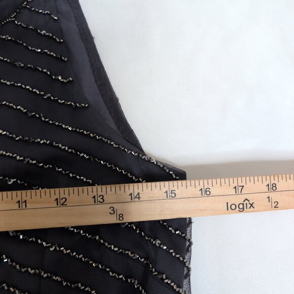 Adrianna Papell Gray Beaded Maxi Dress, Size 2 - Picture 10 of 11